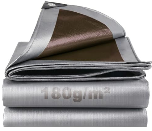 SHANNA Tarpaulin 3x6 m Waterproof Heavy Duty Tarp Sheet Cover, Thicken 180 GSM PE Tarpaulin with Reinforced Grommets, MultiPurpose Outdoor Use for Garden Furniture Camping Ground Sheet Truck Cover