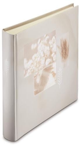 Hama Jumbo Fotoalbum Singo (Fotobuch 30x30 cm, Album mit 100 weißen Seiten, Photoalbum zum Einkleben und zum Selbstgestalten, beige, creme) cotton