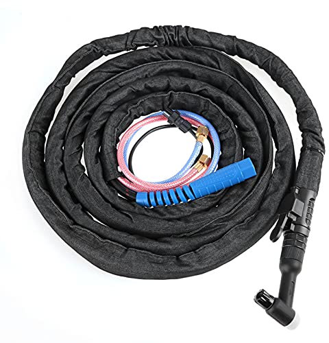 FTVOGUE WP18 Wig-Lichtbogenschweißbrenner-Set mit 4 M/8 M Kabel, Wassergekühlter Denim-Abdeckung für WP18 Wig-Schweißgerät (4 m / 13,1 Fuß)