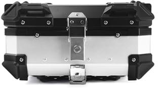 Baul Moto Maleta De Moto Caja De La Cola De La Motocicleta, Estuche Superior Universal De La Caja De Almacenamiento De La Aleación De Aluminio Profesional Baúles Para Moto ( Color : Silver , Size : 28