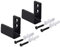QINAIXQM Einstellbar Bodenführung Wand/Tür Unterseite Schiebetür Bodenführung Schwarz 2Pcs