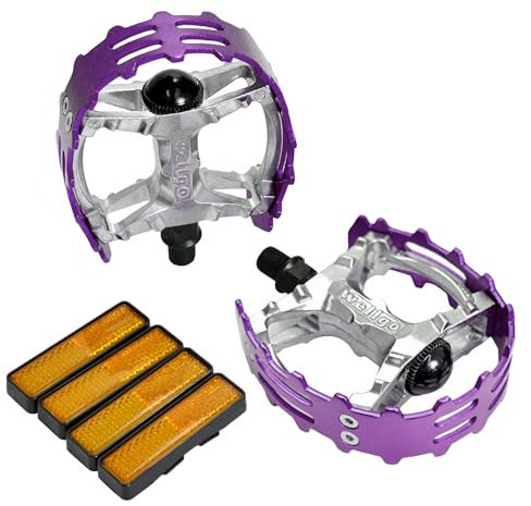 Wellgo Oldschool BMX MTB XC-II Bear Trap 1/5.1 cm Fahrradpedale, lila, WE2975