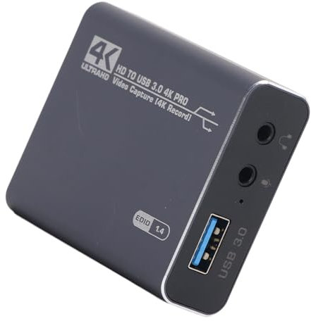 ASHATA 4K-Video-Karte, 4K-Karte für Streaming, Professionelle USB3.0-HD-Multimedia-Schnittstelle, Sound-Video-Karte für Digitale Spiegelreflexkameras, ASHATA8419gbnp25