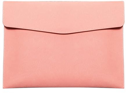 Skyzone Dokumentenmappe A4 PU-Leder Urkundenmappe für Damen Männer, Wasserdichte Dokumententasche mit Druckknopf, Multifunktionaler Dateiorganisator für Büro, Schule und Reisen (Rosa)