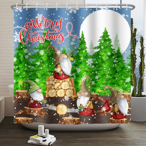 Duschvorhang Smaragdgrüner Baum Duschvorhang Stoff Polyester Shower Curtains Antischimmel Badevorhang Wasserdicht Duschvorhänge Duschvorhang Anti Schimmel mit 12 Duschvorhangringen 200x220cm