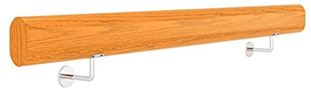 Corrimano in legno per la sicurezza delle scale, antiscivolo, per interni ed esterni, corrimano per scale per anziani e bambini in legno massello (50 cm)