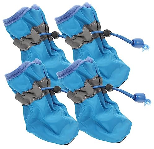 SEWOART 4stücke wasserdichte Hundeschuhe Für Kleine Bis Mittelgroße Hunde Als Wanderschuhe Oder Laufschuhe Geeignet Schützen Vor Und Sand rutschfeste Sohlen Für Jedes