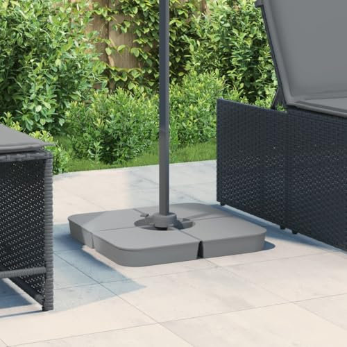 Tidyard Ensemble de Base de Parasol pour parasols à Pied croisé 4pcs PP Fonte Base de Lestage, Pied de Parasol pour Parasols, Support de Parasol pour Terrasse, Piscine, Patio, Jardin, Balcon Style D
