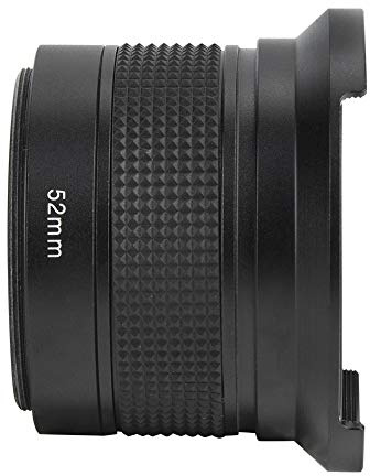 Bouchons D'objectif Fisheye Grand Angle Universel 52mm 0,35x, Pochette de Rangement pour SLR DSLR