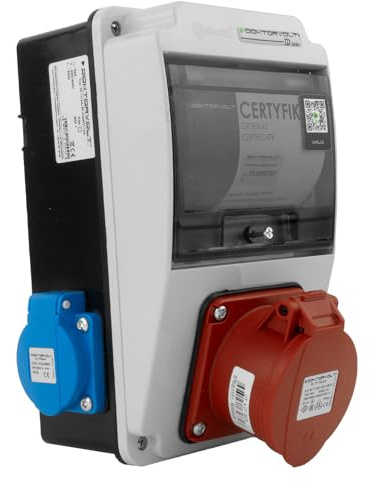Doktorvolt Stromverteiler Wandverteiler Baustromverteiler 16A 2x230V IP44 Komplett Verdrahtet DV-5114-D XS
