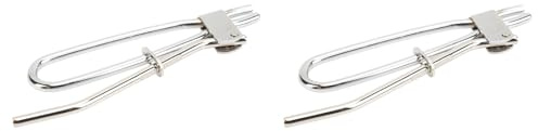 2PCS Brake Hose Pinch Steel Chrome Finish 12mm Opening Rounded Jaw Edges Fuel Pipe Clamp Tool for Clutch Coolant Line