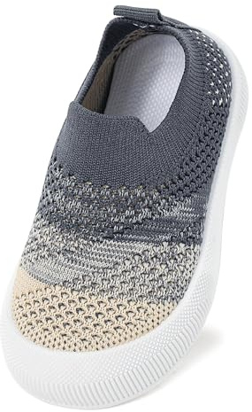 LACOFIA Zapatos Primeros Pasos Niños Niñas Calzado Bebé Zapatillas Transpirable Malla Bebé con Antideslizantes Suela Goma