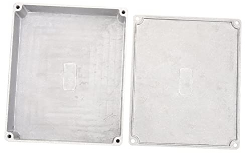 Aluminium Pedalbox aus Metall für Gitarrenpedale als Stompbox Ersatz | Selbstgemacht für E-gitarren Effektpedale, Polierte Oberfläche, Silberne Ausführung, Praktischer Ersatz für Gitarren