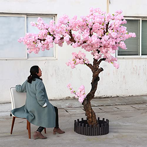 KOIAMVZW Árbol de Cerezo Artificial, árbol de Cerezo lloroso, árbol de Flor de Cerezo, decoración de la Flor de Cerezo, árbol Sakura, árboles Artificiales para al Aire Libre 1x0.6m/3.3x2ft