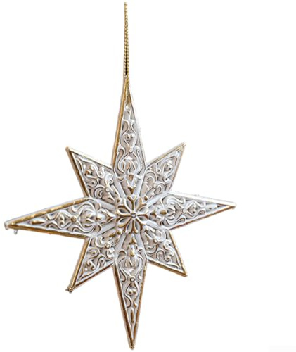 Colgante de adorno de copo de nieve de plástico mate vintage adecuado para árbol de Navidad y exhibiciones navideñas de temporada (D)