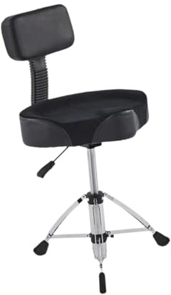 QUXVUIS Asiento de batería portátil acolchado con patas antideslizantes, cómodo y resistente taburete hidráulico para bateristas adultos. Asiento acolchado portátil con patas antideslizantes.