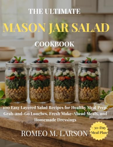 THE ULTIMATE MASON JAR SALAD COOKBOOK: 100 Easy Layered Salad Recipes for Healthy Meal Prep, Grab-and-Go Lunches, Fresh Make-Ahead Meals, and Homemade Dressings