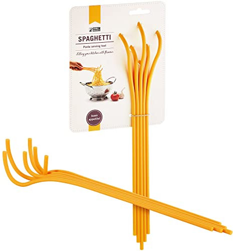 Lustiger Spaghetti-Löffel aus Kunststoff/Gabel aus einer Serie von Pasta-inspirierten Küchenhelfern | Cooler Pasta-Löffel zum Servieren von Pasta | Originelles Küchenzubehör | von Monkey Business