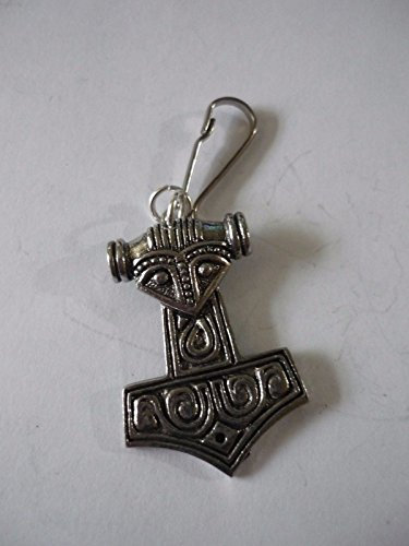 Thor's Hammer w47 aus feinem englischen Zinn auf einem Reißverschlussschieber, von uns Geschenken für alle 2016 aus Derbyshire UK