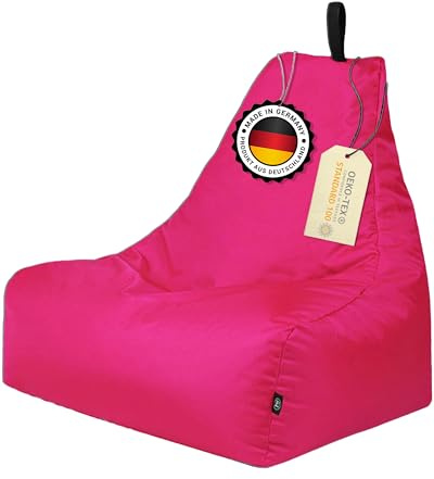 PATCH HOME Lounge Sessel XXL Gamer Sessel Sitzsack Sessel Sitzkissen In & Outdoor geeignet fertig befüllt | XXL - Pink - in 2 Größen und 25 Farben