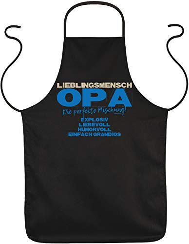 Tini - Shirts Koch-Schürze Opa - Sprüche Geschenk-Schürze Großvater : Lieblingsmensch Opa Die perfekte Mischung …. - Geschenk Grillschürze Geburtstag Opa