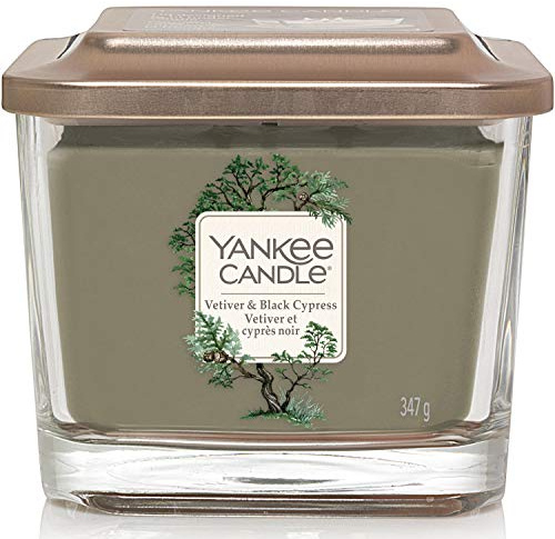 Yankee Candle Wick Candle, Wax, vetiver & Black Cypress, Medium