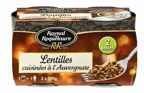 RAYNAL ET ROQUELAURE - Lentilles Cuisinées À L'Auvergnate 400G - Lot De 4 - Offre Special