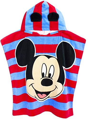 Disney Mickey Mouse Unisex Poncho One Size Bath Towel Kids Girls Boys Blue