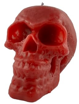 Aromasenses - Vela Craneo Roja - Velas Esotéricas para rituales varias formas y colores - Fuerza - Vitalidad - Tumba Trabajos - Atar y Cortar Amarres - Rompe Traumas - Desarrollo Personal