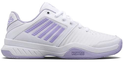 K-Swiss Court Express Womens Tennis Shoe, White/Purple Heather, 6.5 UK