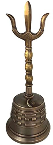 Service Glocke Küchentisch Classic Distressed Fork Shape Tischglocke, Kirchengebet Handgefertigt Handglocke, Der Klang Ist Klar Und Angenehm (Color : Vintage Color, Size : 8.5 * 3.3 inches)