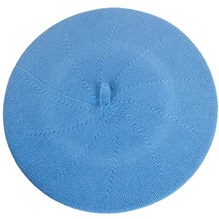 Damen Baskenmütze, weich, lässig, gestrickt, Vintage-Stil, Baskenmütze, Streetwear, Malermütze, Blau