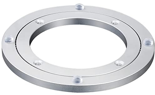 ESOYAWE Aluminiumlegierung Lazy Susan Drehkranz, Ø 12 cm - 100 cm Rund Drehscheibe Drehteller Kugellager, 360° Glatt Drehbare Tisch Drehplatte, Für Esstisch, Kuchendekoration, TV-Monitorständer