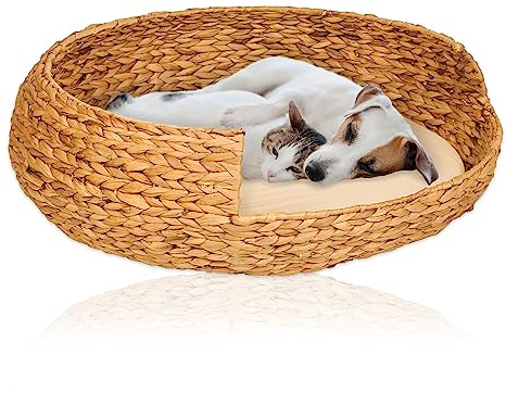 Lycce Hundebett Katzenbett Opal Wasserhyazinthe Natur Gr. 4 (Ø 70 cm)