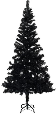 Künstlicher Weihnachtsbaum Schwarz 120 cm | Christbaum & Tannenbaum künstlich | Kunsttanne
