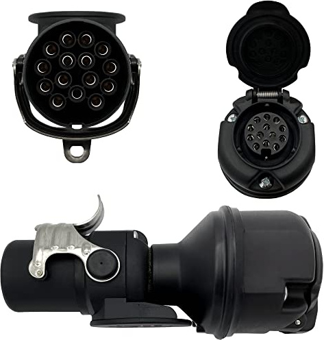 SAMETRUCK Spannungswandler Adapter 15pol 24V auf 12V 13pol Anhänger Spannungsreduzierer