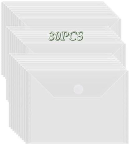 OTCRAFT 30 Stück/Set, modern, 17,8 x 12,7 cm, transparente Stempel- und Stanzschablonen-Aufbewahrungstaschen, Scrapbooking-Aufbewahrung