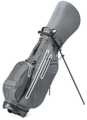 ZURBAQD Golf Stand Bag Tragbare Golf Stand Bag mit verstellbarem Rückengurt, ultraleichte Golf Cart Bag, platzsparend, Sunday Golf Bag (Grau) Warm as Ever