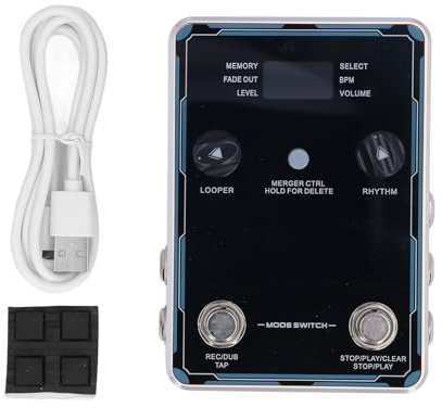 Pedale Effetto Looper per Chitarra Pedale per Effetti Combinati per Chitarra Elettrica con Registrazione in Loop da 160 Minuti