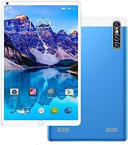 Tablet da 10 pollici, 8 GB di RAM, 128 GB di ROM, Android 10.0, display IPS HD, processore Octa-core, GPS, FM, tipo C, WiFi 2.4 e 5G, doppi altoparlanti-tablet Android,Blu