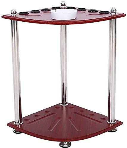 Agashi Pool Queues Rack, Billard Queue Halter Holz Pool Queue Haltern Queue Halter Hält Bis Zu 4 Queues Freistehende Pool Stick Halterung Für Pool Bars Club/Brown