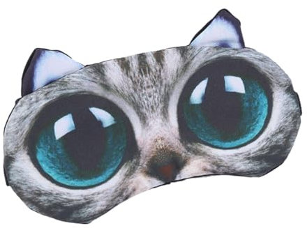 Augenmaske Schlafmaske Baumwolle Schlafende Augenmaske süße Kinder Cartoon Augenabdeckung Augenbindungen Fahren nach Hause Augen entspannen Sie Masken Okular angemessen Augenklappe Schlafen(Cat C)