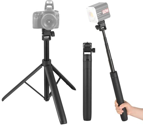 Andoer 140cm Bastone Selfie Treppiede Migliorato per Telefono Treppiede per Cellulare con Telecomando Estensibile Treppiedi per Cellulari Reppiede Smartphone Selfie Stick Stabile