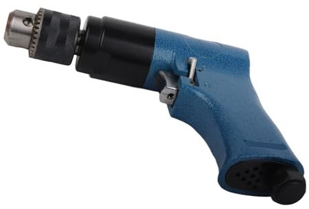 Pistola perforadora de aire de resistencia, taladro neumático reversible de 1/4 pulgadas, herramienta de pistola de eneldo de impacto de escape de 1800 RPM con control de una mano