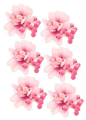 LABRIMP 6stücke Künstliche Blumen Serviettenringe Halter Für Tischdekoration Hochzeit Abendessen Party