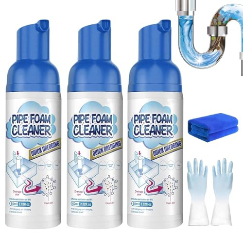 Desatascador de desagües para fregadero, desatascador de desagües líquidos, desatascador de desagües para tuberías de cocina, espuma para desagües