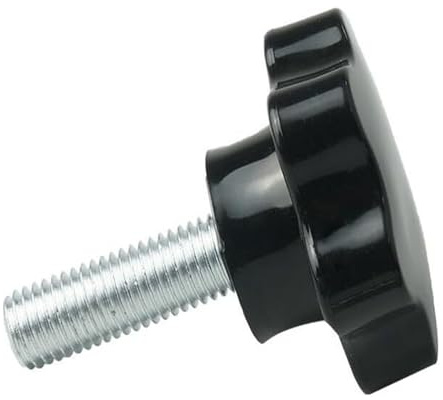 Manopole con testa a forma di stella, 1pz M12 M14 M16 Lunghezza 30-100 mm Diametro testa nera 60 mm Sostituzione filettatura Manopola a stella Manopola a mano in bachelite Vite di serraggio a mano(60m