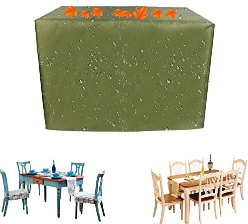 Wasserdichte rechteckige Abdeckung für Tisch und Stühle, staubdicht, winddicht, Terrassenmöbel, für drinnen und draußen, 125 x 63 x 74 cm