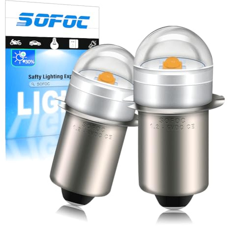 SOFOC-P13.5S Bombilla LED 1-5V Compatible DC 3000K Blanco Cálido Ideal para bombillas de linterna indicadores de electrodomésticos iluminación decorativa 2525 1SMD 2pcs
