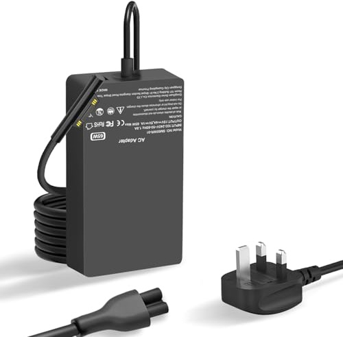 ZJWDATG 65W Laptop Charger Compatible With Microsoft Surface Pro 10 9 8 7+ 7 6 5 4 3 X,Surface Laptop 6 5 4 3 2 1,Surface Go 3 2 1,Surface Book 3 2 1 Etc